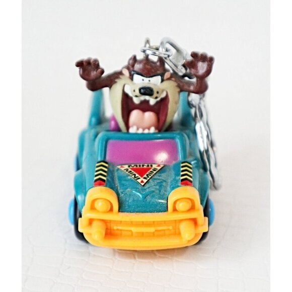 3 Vintage Tazmanian Devil PVC Figurine Key Chain Christmas Valentines Ornament C - Picture 2 of 5